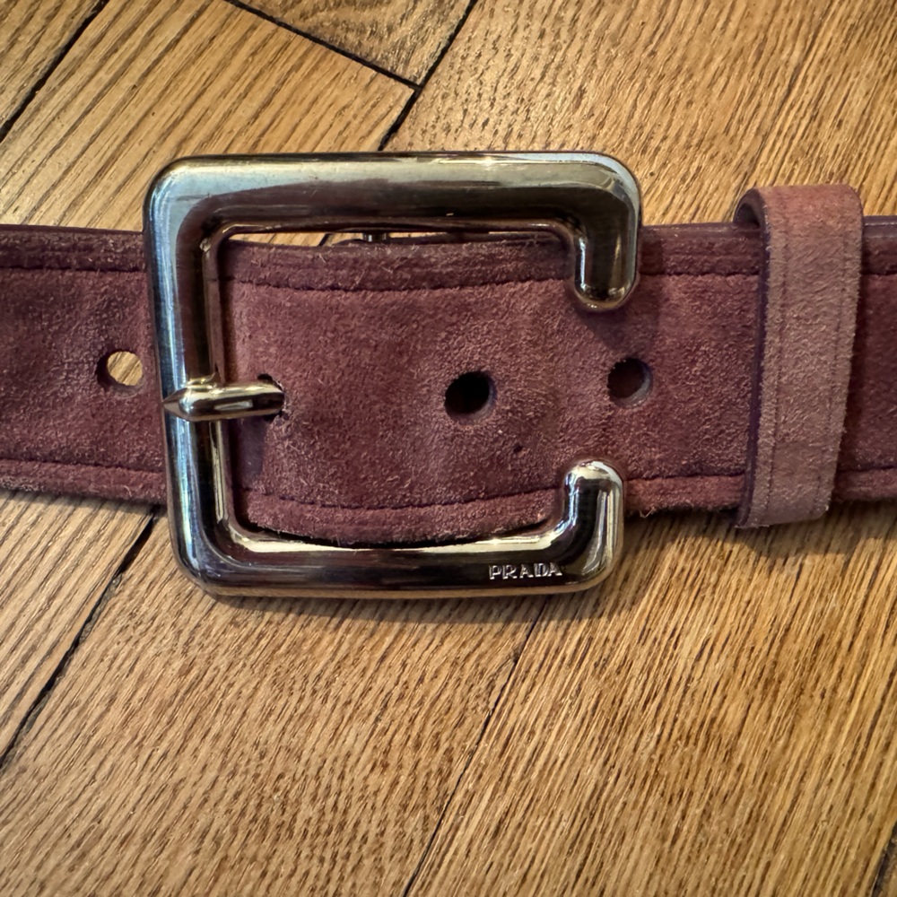Prada vintage suede wide belt vintage 90’s